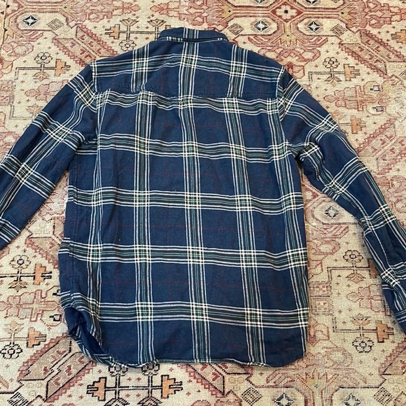 life/after/denim | Mens plaid button down top large blue - Picture 7 of 8